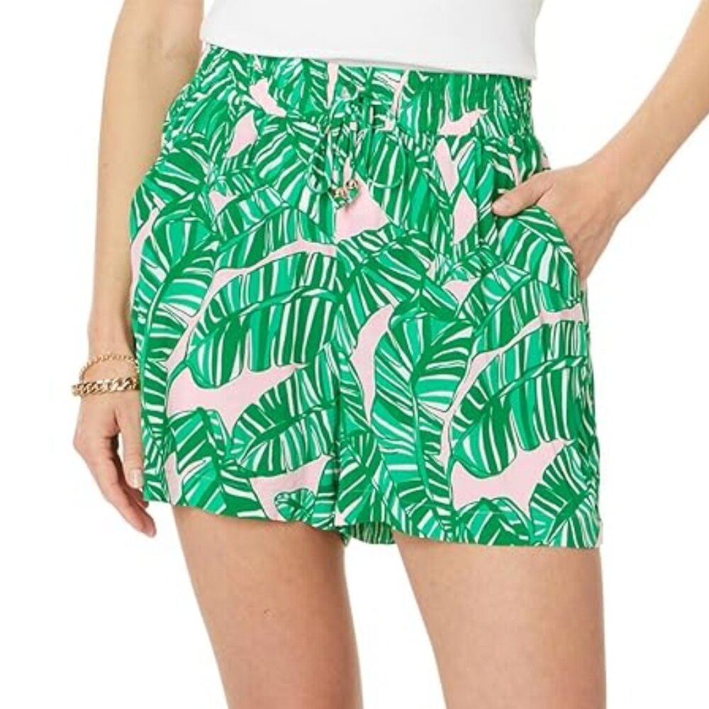 NWT Riv Shorts Coverup Conch Shell Pink Let's Go Bananas Lilly Pulitzer